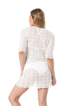 Load image into Gallery viewer, Model Back: Lua Morena Mini Dress Tunica Tricot Off-White