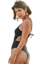 Charger l'image dans la galerie, Image 04: Lua Morena One-Piece Compressao Macrame Liso Preto