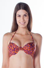 Load image into Gallery viewer, Model Front: Lua Morena Top Top Bolha Drape Jaguar