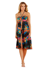 Load image into Gallery viewer, Model Front: Lua Morena Midi Dress Multiformas Argola Uv Brinco Preto
