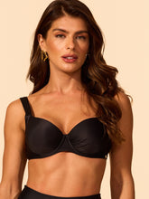 Load image into Gallery viewer, Gallery: Lua Morena Top Top Black Meia-Taca-Sustencao