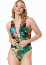 Load image into Gallery viewer, Gallery: Lua Morena One-Piece Maio Tule Strappy Terra Vermelha