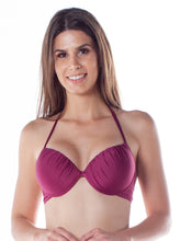 Carregar imagem no visualizador da galeria, Model Front: Lua Morena Top Top Drape Turbinado Acai