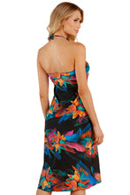 Load image into Gallery viewer, Image 04: Lua Morena Midi Dress Multiformas Argola Uv Brinco Preto