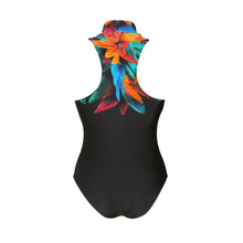 Charger l'image dans la galerie, Product Back: Lua Morena One-Piece Gola Ziper Localizado Brinco Preto