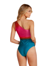 Load image into Gallery viewer, Model Back: Lua Morena One-Piece One Shoulder Saire