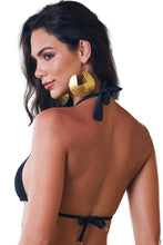 Load image into Gallery viewer, Image 04: Lua Morena Top Top Alongado Ilhos Liso Preto