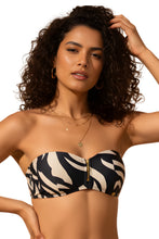 Load image into Gallery viewer, Gallery: Lua Morena Top Top Brisa-Da-Noite Bandeau-Ziper
