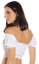 Load image into Gallery viewer, Image 05: Lua Morena Top Top Ciganinha Laise Branco