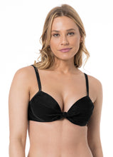 Load image into Gallery viewer, Gallery: Lua Morena Top Top No Drapeada Media Liso Preto