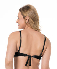 Load image into Gallery viewer, Image 04: Lua Morena Top Top No Drapeada Media Liso Preto