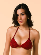 Charger l'image dans la galerie, Gallery: Lua Morena Top Top Urucum Triangulo-Macrame