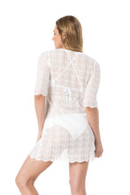 Load image into Gallery viewer, Model Back: Lua Morena Mini Dress Tunica Tricot Off-White
