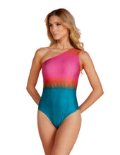 Load image into Gallery viewer, Model Front: Lua Morena One-Piece One Shoulder Saire
