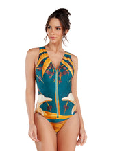 Load image into Gallery viewer, Model Front: Lua Morena One-Piece Eclair Santarem
