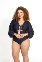 Charger l'image dans la galerie, Model Front: Lua Morena One-Piece Maio Manga Uv Preto
