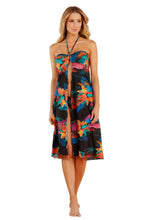 Charger l'image dans la galerie, Model Front: Lua Morena Midi Dress Multiformas Argola Uv Brinco Preto
