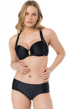 Load image into Gallery viewer, Gallery: Lua Morena Set Meia Drapeada Larga Liso Preto
