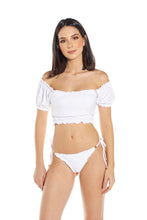 Charger l&#39;image dans la galerie, Model Front: Lua Morena Bottom Bottom Ciganinha Laise Branco
