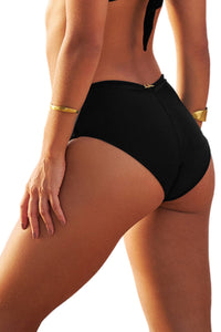 Image 04: Lua Morena Bottom Bottom Larga Fio Liso Preto