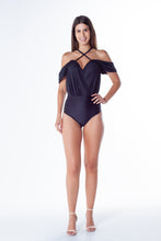 Load image into Gallery viewer, Model Front: Lua Morena One-Piece Cigana Preto
