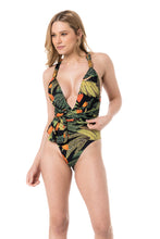 Load image into Gallery viewer, Model Front: Lua Morena One-Piece Maio Fio Duplo Caju
