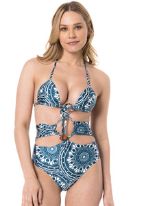 Gallery: Lua Morena One-Piece Maio Frente Regulagem Renda