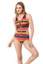 Load image into Gallery viewer, Model Front: Lua Morena One-Piece Maio Ilhos Granada
