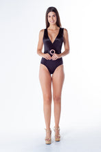 Charger l&#39;image dans la galerie, Model Front: Lua Morena One-Piece Maio Laser Preto
