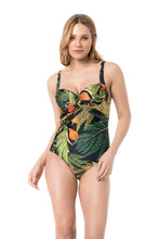Load image into Gallery viewer, Model Front: Lua Morena One-Piece Maio Meia-Taca Caju
