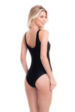 Load image into Gallery viewer, Image 06: Lua Morena One-Piece No Liso Preto
