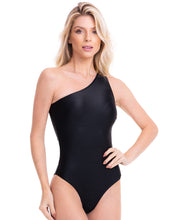 Load image into Gallery viewer, Gallery: Lua Morena One-Piece One Shoulder Liso Preto
