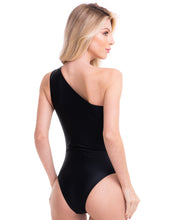 Load image into Gallery viewer, Image 04: Lua Morena One-Piece One Shoulder Liso Preto
