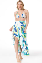 Load image into Gallery viewer, Model Front: Lua Morena Beach Skirt Pareo Babado Uv Vento
