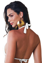 Load image into Gallery viewer, Image 04: Lua Morena Top Top Alongado Ilhos Branco
