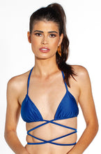 Load image into Gallery viewer, Gallery: Lua Morena Top Top Biquini Strappy Ceu Azul
