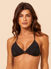 Load image into Gallery viewer, Gallery: Lua Morena Top Top Black Triangulo-Macrame
