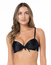 Load image into Gallery viewer, Gallery: Lua Morena Top Top Bolha Fio Liso Preto
