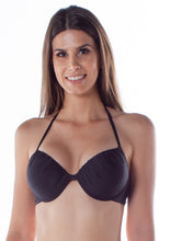 Load image into Gallery viewer, Gallery: Lua Morena Top Top Drape Turbinado Preto
