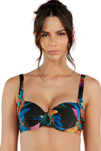 Load image into Gallery viewer, Gallery: Lua Morena Top Top Drapeada Larga Brinco Preto
