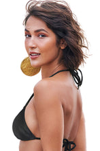 Load image into Gallery viewer, Image 04: Lua Morena Top Top Iguais Liso Preto
