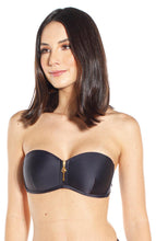 Load image into Gallery viewer, Gallery: Lua Morena Top Top Zipper Manga Preto
